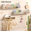 product-open-c8c315abd8374218bed57055a709827d-goods 5pcs White Nursery Bookshelves Set - DIY Floating Shelves with 5-Tier Storage (32in, 2x16.5in, 2x10in) - Wall-Mounted Kids Room Shelving Suitable for Nursery, Room, Kids' Room - Easy Assembly, Space-Saving Bookcase