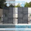 Outdoor Privacy Screens, Freestanding Metal Privacy Fence Panels for Garden, Patio, Balcony, Courtyard & Poolside, Indoor/Outdoor Use