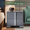 product-open-cbfe52bbcc1f421a8784f33811394f09-goods Modern Nightstand with Drawers - High-Gloss Bedside Table Suitable for, MDF/Fiberboard, Space-Saving End Table with Pull Handle, Assembly for Small Bedrooms & Contemporary Decor, Assembly Required