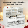 product-open-cd34899f1d394ca39e6061c7f2092978-goods Desktop Storage Box, Multi-Tiered Desktop Shelf, Requires Manual Assembly, Suitable for Stationery, Cosmetics, Office Supplies | Space-Saving Partitioned Storage Box, a Great Valentine'S Day Gift Choice for Family Or Girlfriend