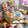 Extra Large Transparent Sofa - Holds 200 Dolls, Heavy-Duty PVC Folding Storage Chair with Space-Saving Modular Design for Doll Photography, Collectors, Home/Office/Camping/Beach Use - Easy-to-Clean Lightweight Furniture, Collector's Edition Durable Plastic Outdoor Seat, Sturdy Structure, Versatile Home Organizer