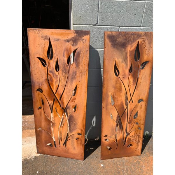 product-open-ceaafea3669a4c57a03b50e0bf4b052f-goods Outdoor Privacy Screen (3pcs Set), Outdoor Metal Wall Decoration, Large Metal Wall Sculpture, Wrought Iron Wall Art, Metal Garden Flowers