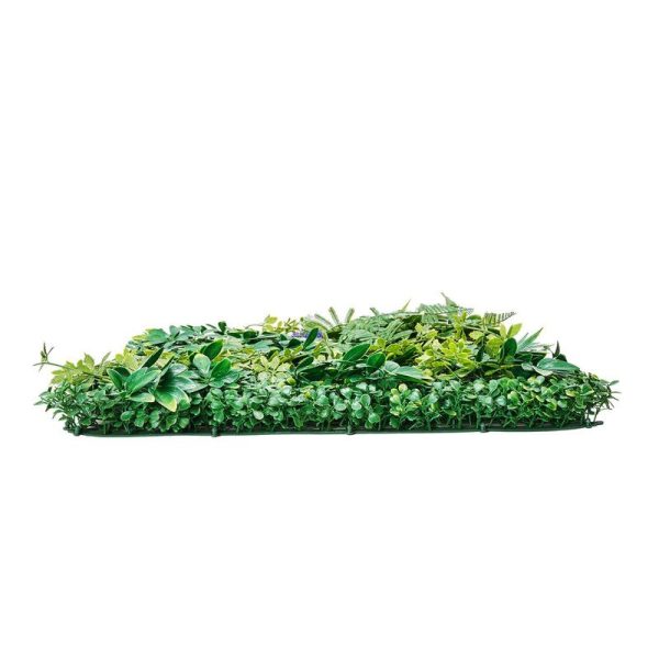 product-open-cec09ae9bd864716ae903fad3a2f158b-goods Faux Boxwood Hedge 20X20In for Garden Privacy Ivy Fence Interior Wall Decor, 8pcs 3D Greenery Foliage Screen Backdrop Interlocking Grid Panels