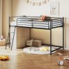 product-open-cf69221965bc4b1bbf82c675012ef1a3-goods Loft Bed for Kids | Heavy-duty Iron Frame, 350LBS Weight Capacity, Space Saving Design for Small Rooms & Low Ceilings, Movable Ladder, - JOYMOR