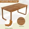 product-open-d0d97c07b4494c25bd04eed9f1e5eccc-goods 7pcs Patio Dining Set Outdoor Dining Table And Chairs Stylish Outdoor Furniture Set with Removable Cushions for Patio, Backyard, Garden, Natural Wood And Beige Cushion