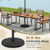 product-open-d0f41740aa5647dba9ad3781eff09a4a-goods LIFEZEAL 30lbs Umbrella Base, Heavy Duty Outdoor Umbrella Holder for Balcony, Backyard, Poolside, Market, Pole Freestanding, Classic Round Umbrella Standing with Removable Stem and Tightening Knob, Bronze