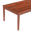 product-open-d1489bb20a5e4af495ceaa8f2029549a-goods Acacia Wood Outdoor Coffee Table, Rustic Patio Coffee Table, Weather Resistant Garden Coffee Table, 36.25" W X 20.50" D X 15.00" H, Mahogany Finish, Streamlined Style for Backyard, Deck, Poolside, Balcony