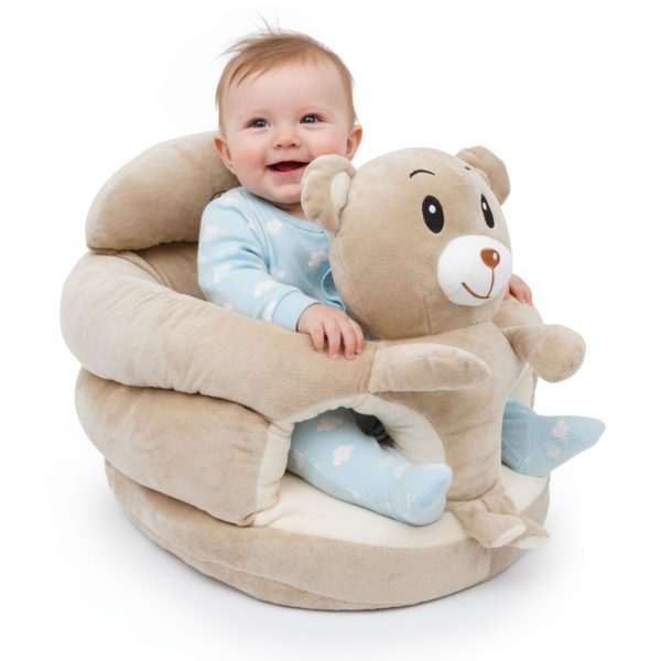 product-open-d16a656a9ca9492f8bfc150f858b57d4-goods Plush Elephant Baby Support Seat - Ultra-Soft Cushioned Infant Lounger with Grey & White Elephant Design, Tummy Time Bed for & Toddlers, Non-Toxic Soft Fabric, Ideal Gift for Christmas, Birthdays, (No Assembly Required