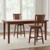 product-open-d250c81017dd41b29c6ad985bd27e906-goods 2pcs Swivel Bar Stools with 360° Rotating Seats & Rattan Backrest & Footrests - Heavy-Duty Rubber Wood Counter Height Chairs (24.5"), Wide for Kitchen Island, Bar, Cafe - Assembly, Sturdy for &, Vintage Style