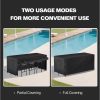 product-open-d2740cfdb3a44388a382d8bcbd909386-goods 7pcs Outdoor Bar Height Dining Set Compatible Cover - Heavy-Duty & Windproof All-Weather Table Cover with, Adjustable Fit for Wicker Furniture (Table & 6 Chairs) 76”L x 34”W x 42”H, Oxford Fabric for 7-