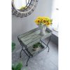 32x15x31' Maggie Galvanized Tray Table Accent Table