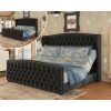 product-open-d47f4bba138e45d88d2aee1aa2d2acff-goods LUXOAK 51" H Adjustable Bed Frame with Velvet Upholstery and Deep Button Tufted Headboard, Dual Motor Wingback Bed with Nailhead Trim, No Box Spring Required