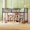 product-open-d50d796f7ae0478ea350c5252214bb8d-goods Loft Bed for Kids | Heavy-duty Iron Frame, 350LBS Weight Capacity, Space Saving Design for Small Rooms & Low Ceilings, Movable Ladder, - JOYMOR
