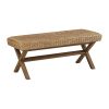 product-open-d50fc79c15e649d1933785ac1c121723-goods Lightweight and Durable Outdoor Bench for Patio or Garden - Rustic Brown - Easy Assembly Weather-Resistant Design 60-Inch Length, Easy to Assemble