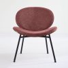 product-open-d5b733b554ef4ef9873015f9bedacc50-goods Mid-Century Modern Shell Chair - Single Side Accent Lounge Chair with Wide Walnut Wood Finish Shell & PU, Curved Wide Suitable for /Outdoor Use - Easy-Clean Cover, Assembly Required (for,, Bedroom)