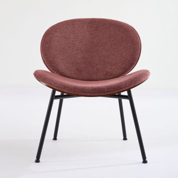 product-open-d5b733b554ef4ef9873015f9bedacc50-goods Mid-Century Modern Shell Chair - Single Side Accent Lounge Chair with Wide Walnut Wood Finish Shell & PU, Curved Wide Suitable for /Outdoor Use - Easy-Clean Cover, Assembly Required (for,, Bedroom)