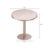 product-open-d5c853e515bc4ad8a563744be0bd598f-goods Round Modern Dinning Table 31. 5 Inches Bistro Table Tulip Table with Faux Marble Top, Easy Assemble, Sturdy Metal Frame Diameter