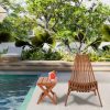 Rowan Wood, Original Wood Color, Stave Splicing, Folding Wooden Single Chair