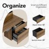 product-open-d6620feef0a54a89851f20aa8e7c019b-goods Standing Desk with 6 Drawers, 55 Inch Electric Height Adjustable Stand Up Desk with Storage, Computer Home Office Workstation with Monitor Stand, Electric Height Adjustable Desk