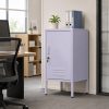 product-open-d78b44e7e8c54beca81ca0a3a0692aef-goods Metal Office Filing Cabinet, Lockable Storage Cabinet with 2 Adjustable Shelves for Documents, Modern Steel Side Table with Lock for Home Office, Bedroom Nightstand, Secure Ventilated Locker