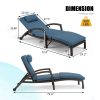 product-open-d7c1ba7ed8764a2392cd9eb43f0d60cf-goods Set of 2 Outdoor Wicker Chaise Lounge Chairs with Cushions, 5-Position Adjustable Patio Rattan Recliners with Wheels for Pool, Garden & Balcony