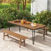 Multigot 79" Outdoor Dining Table 8-Person Patio Table with 1.9" Umbrella Hole