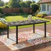 product-open-d87872bbbf584f0191d5edfe94782501-goods Expandable Outdoor Dining Table for 4 to 8 People, Extendable Patio Dining Table Ideal for Deck, Backyard, Lawn And Poolside