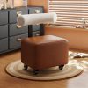 Entryway Shoe Changing Stool with Smooth Rolling Wheels, Sturdy Wooden Frame And Non-Slip Rubber Feet, Multifunctional Design for Putting on Shoes, Quick Changing, Temporary Seating And Small Item Organization, Ideal for Entryway, Living Room