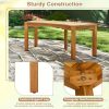 product-open-d94635111b4b4bfda9b020332dfd77c1-goods COSTWAY Outdoor Curved Bench, Acacia Wood Backless Fire Pit Bench with Slatted Seat, Wrap Around Tree Bench, Rustic Wooden 2-Person Seating for Porch, Backyard, Patio, Deck, Natural