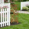 1pc Hand-Welded Wrought Iron Maple Leaf Screens, Rusty Privacy Screens, Garden Screens with Stands, And Garden Decorations Featuring Garden Stands