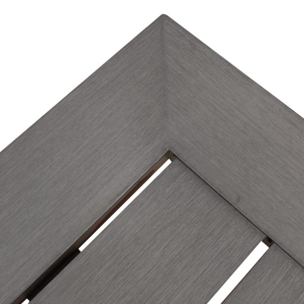 product-open-d9cd9cd677374e20a77be4c0312b5f90-goods Modern Outdoor Aluminum Dining Bench with Dark Gray - Heavy-Duty All-Weather Patio Furniture, Sturdy Construction & Low-Maintenance Design for Garden, Balcony, Cafe - Durable Indoor/Outdoor Seating (No Wood Components)