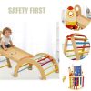 product-open-d9ef93a284154d5c9053713d987497bf-goods 8in 1 Pikler Triangle Climbing Set Foldable Indoor Jungle Gyms for Toddlers Baby Indoor Playards Jungle Gym with Oval-shaped Crossbar Design Wooden Climbing Set for Toddler to Inspire Children's Exploration