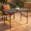 product-open-dafa788c159543b7ab13d620df6384df-goods 4ft Adjustable Height Patio Table, Outdoor Foldable Plastic Picnic Table, All-Weather Design