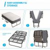 product-open-dafe5abf317f4237b004e9ea7d000c74-goods Folding Bed with 4 Inch Memory Foam Mattress, Single Rollaway Bed for Guests, Space Saving Portable Bed with Lockable Wheels, Easy Assembly& Moving, 75 x 31(Standard)