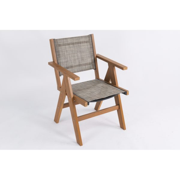 product-open-de1034c16f0048158bc56f0b626d7712-goods Teak-Colored Lounge Chair Ideal for Year-Round Use: This Outdoor Lounge Chair Is Constructed from Durable HIPS Material And Features 304 Stainless Steel Additions