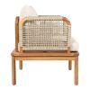 product-open-dea339a7858b4ceeafcf6dda46fa51b3-goods Outdoor Acacia Wood Rope Club Chair, Waterproof Cushioned Patio Dining Chair, Weather Resistant Patio Lounge Chair for Backyard Garden Porch Balcony, Easy Assembly Deep Seat Conversation Accent Chair with Removable Washable Beige Teak Cushion