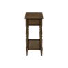 product-open-e0086a271b444d41a2acb57c6617c2cc-goods Accent Table 2 Tier End Side Table Nightstand Bedroom Narrow Lamp Storage Drawer Brown Veneer Traditional