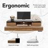 product-open-e0bb42fae5704583bf92e42e39ce3bda-goods Electric Standing Desk with Drawers | 48 Inches Height Adjustable, Monitor Shelf, Whole-Piece Board, 4 Memory Height Settings, Classic Wood Color, PERLECARE