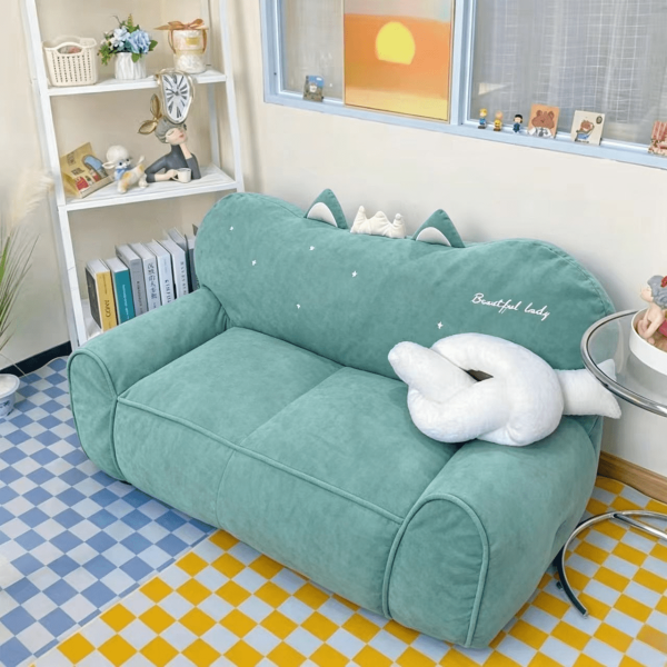 product-open-e2c6b1f879aa4fd8b14bffcf64937907-goods 1pc Cute Creamy Style Double Lazy Bean Bag Sofa Cover Balcony Living Room Game Figure Room Decoration, Reading Corner Decoration Double Lazy Sofa Cover