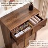 product-open-e315e9e65012460c9d9d9dd546851734-goods JXQTLINGMU Modern 5 Drawers Dresser For Bedroom With Arched Panel, 44" Tall Dresser For Closet With Metal Handles, Push-to-Open Wood Storage Closet Dressers Tv Stand For Living Room, Hallway