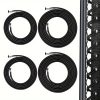 4pcs Zero Gravity Chair Repair Kit with Replacement Ropes - Elastic Straps And Metal Rings, Black Fabric, Compatible with Lounge Chairs/Recliners