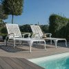 product-open-e3b78e7d84bf434eb61d5f25cc9c0df5-goods Andehomy Cast Aluminum Outdoor Lounge Chair on Wheels, Patio Recliner with Adjustable Backrest in 3 Positions, Perfect for Poolside Relaxation, Bronze And White Color