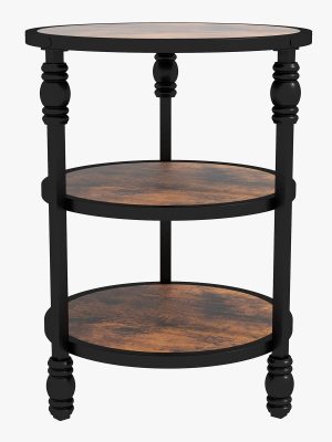 High-quality Nightstand 10" Clear Acrylic Drink Table & Round Side Table, Modern End Table for Living Room, Bedroom, Office - 10" W X 21. 3" H, Durable, Scratch-Resistant Acrylic Furniture - Space-Saving Small C