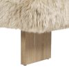 product-open-e515a5516a0241dab90860a609623308-goods Leda 49' Retro Natural Blonde Sheepskin Fur Bench - Genuine Fur Rectangular Accent Suitable for, Entryway,, Minimalist Scandinavian & Decor, Furniture