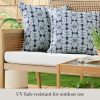 product-open-e61be9179dee452293b6b246e11fe843-goods Set of 2 Decorative Pillows for Indoor And Outdoor Use, Featuring a Modern Navy Blue Design That Is UV Fade Resistant And Water Repellent, Measuring 18X18 Inches