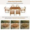 product-open-e64891555bd94f3d911e5de6cd3f2b35-goods 7pcs Patio Dining Set Outdoor Dining Table And Chairs Stylish Outdoor Furniture Set with Removable Cushions for Patio, Backyard, Garden, Natural Wood And Beige Cushion