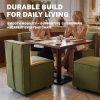 product-open-e76f2d698ac6423db02d3378f17cd677-goods Set of 2 Modern Dining Chairs with Casters Armless Rolling Dining Chairs with Rollers for Kitchen and Dining Room, Removable Cover, Minimalist Style, Specific Style