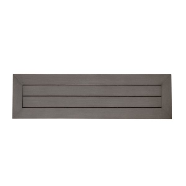 product-open-ea1779a63038489da31f399f98073347-goods Modern Outdoor Aluminum Dining Bench with Dark Gray - Heavy-Duty All-Weather Patio Furniture, Sturdy Construction & Low-Maintenance Design for Garden, Balcony, Cafe - Durable Indoor/Outdoor Seating (No Wood Components)