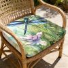 product-open-ea250ef7877540f0ae4f448a3ce26248-goods 1pc Silent Winged Dragonfly Pattern Courtyard Chair Seat Cushion, Indoor And Outdoor Seat Cushions, Back Cushions, Size 19.7*17.7*1.57inch, Suitable for Garden Chairs, Office Chairs And Floor Seats. Soft And Comfortable