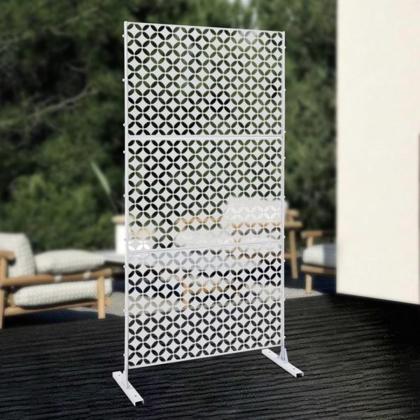 product-open-ea72a63e35cd4b4fb300d1163dd91246-goods Standalone Decorative Privacy Screens for Outdoor And Indoor Use, Suitable for Patios, Decks, Balconies, Porches, Living Rooms, And Bedrooms (White-Coin)
